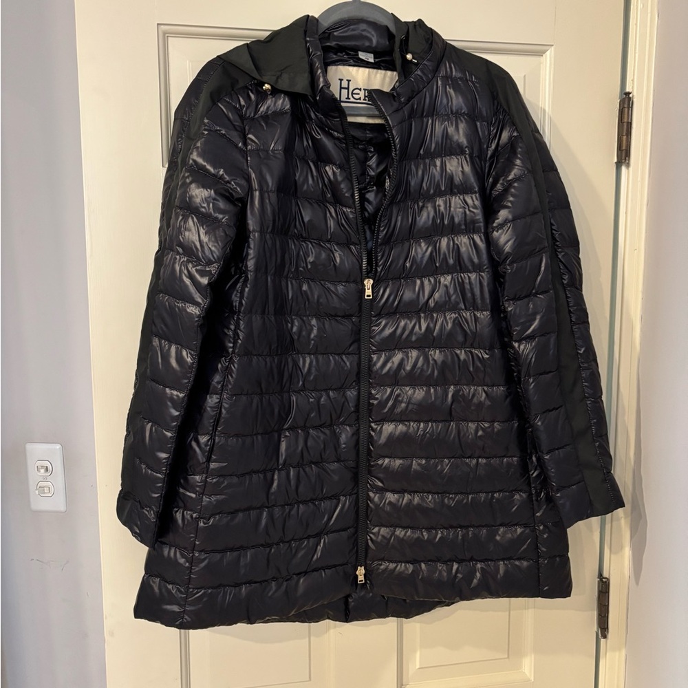Herno Black Hooded Puffer Jacket